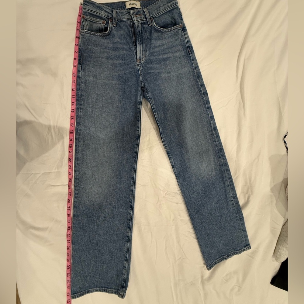 Agolde Harper Mid Rise Relaxed Straight Jean in Flash - size 23 - Picture 15 of 15